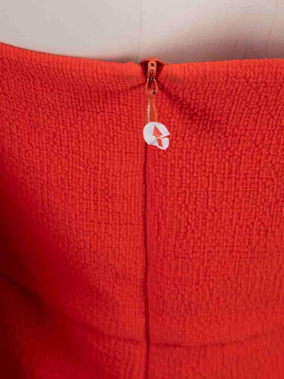 Rachel Comey Red V Neckline Midi Dress Size S 2