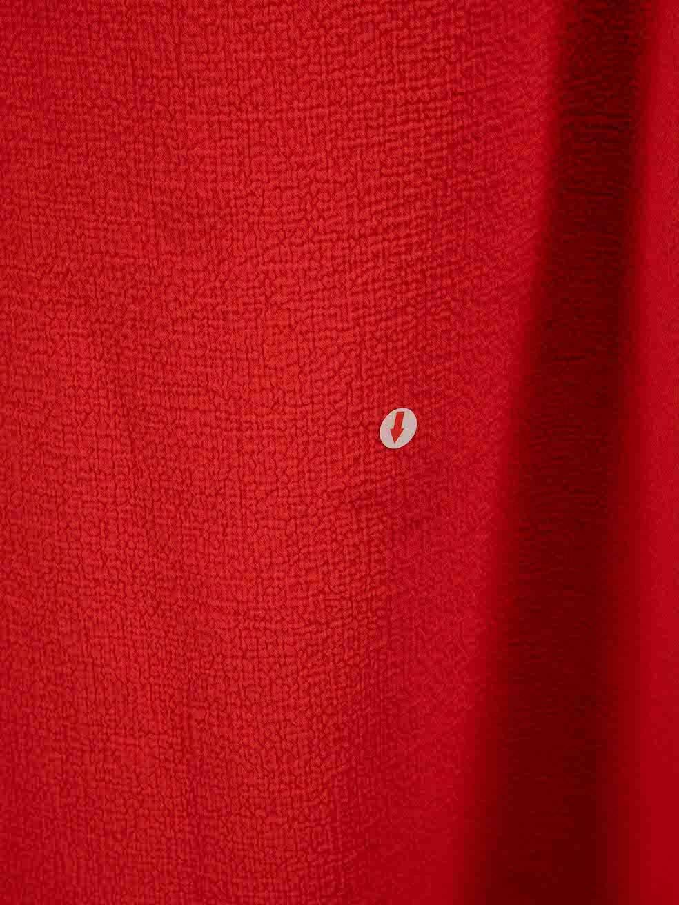Rachel Comey Red V Neckline Midi Dress Size S 3
