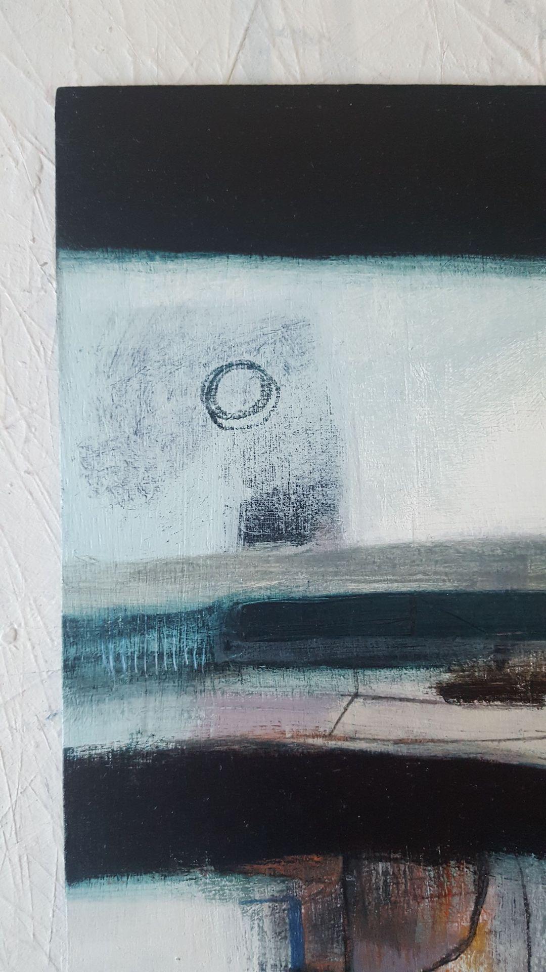 Rachel Cronin, Rising Moon, peinture expressionniste abstraite originale, Bright Art en vente 2