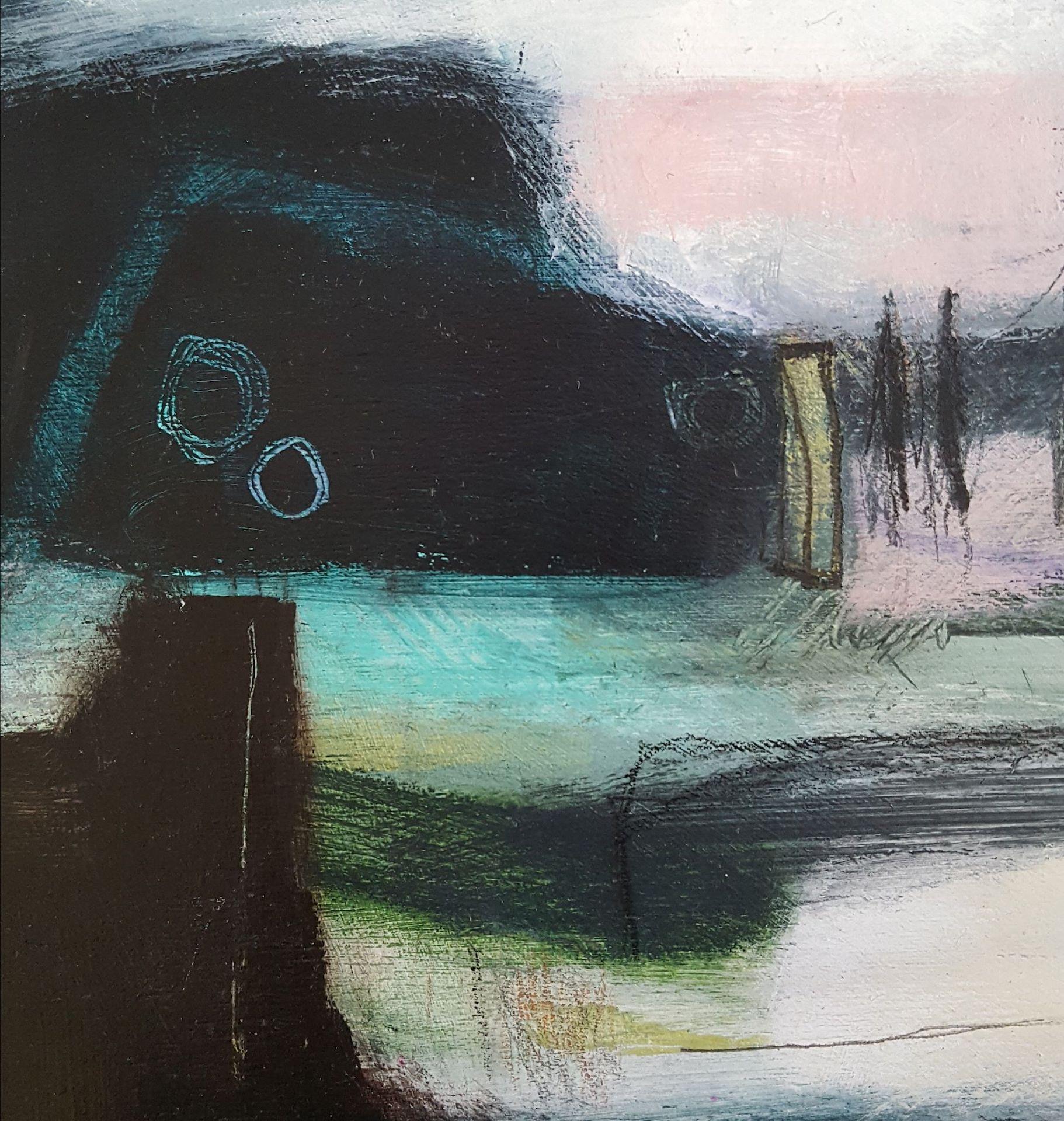 Rachel Cronin, Luna nascente, Pittura astratta espressionista originale, Arte luminosa in vendita 4