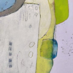 Rachel Cronin, Rose Moon, Pittura astratta originale di paesaggio, Arte accessibile