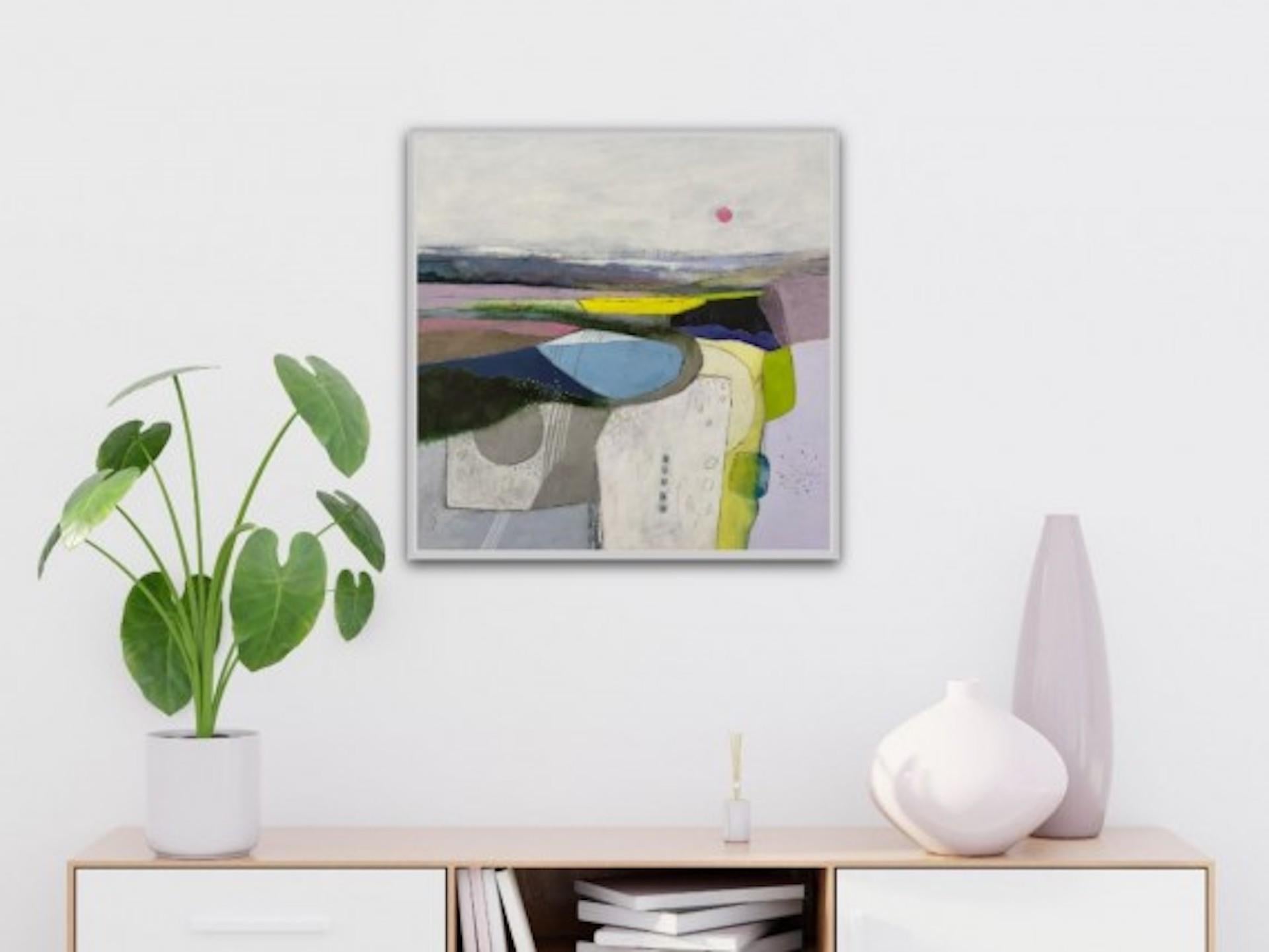 Rachel Cronin, Rose Moon, Original Abstract Landscape Painting, Affordable Art 4