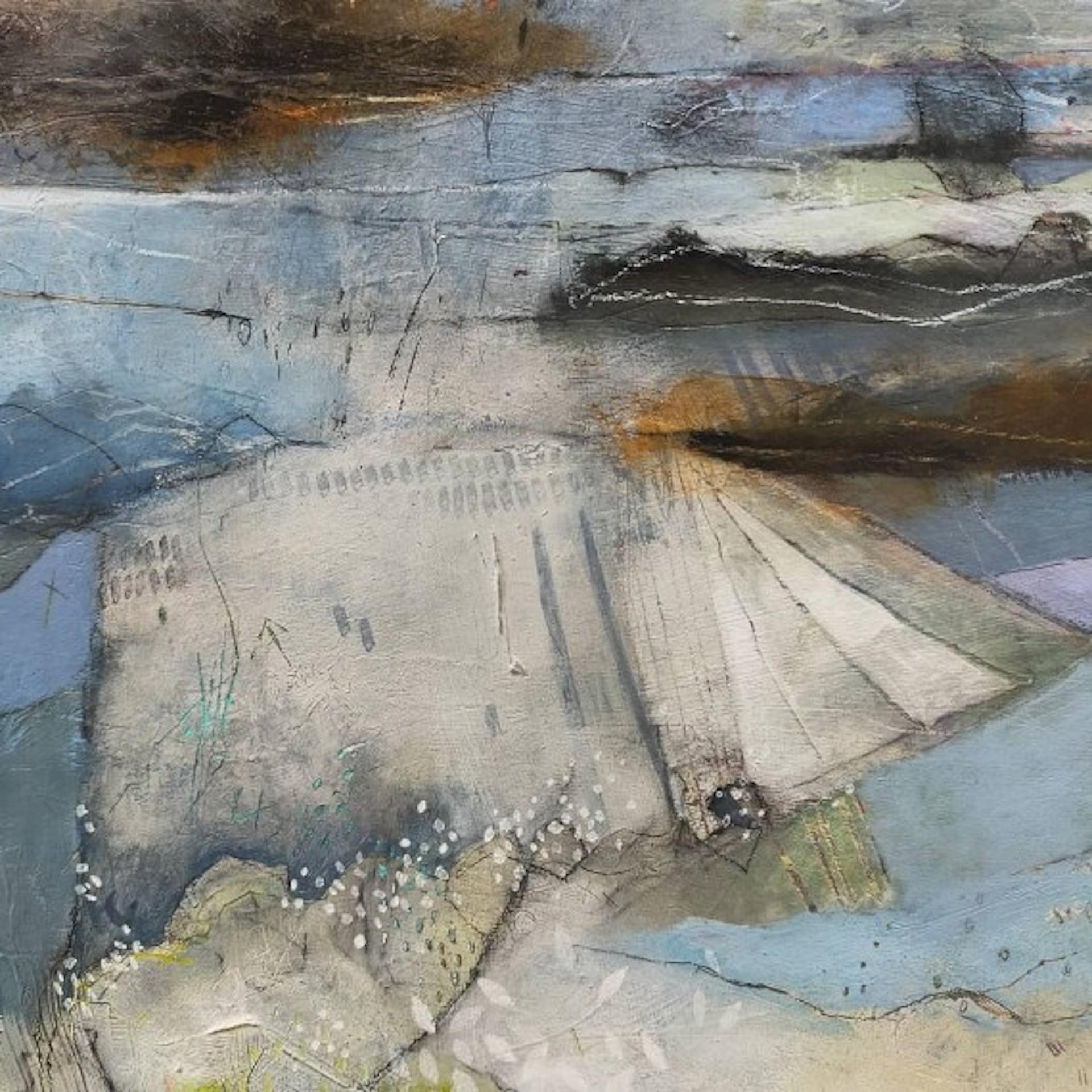 Rachel Cronin, L'ora della viola, Pittura astratta originale di paesaggio, Arte Online 2