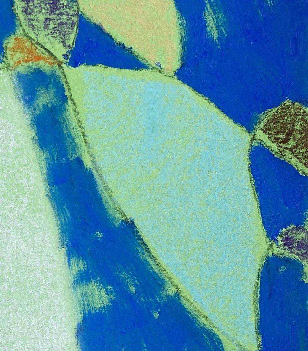 Gargantua Bay #5 -  contemporary abstract bright colourful original drawing - Abstract Mixed Media Art by Rachel Crummey