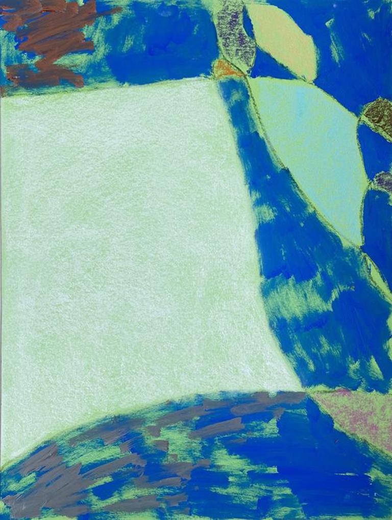Gargantua Bay #5 -  contemporary abstract bright colourful original drawing - Mixed Media Art by Rachel Crummey