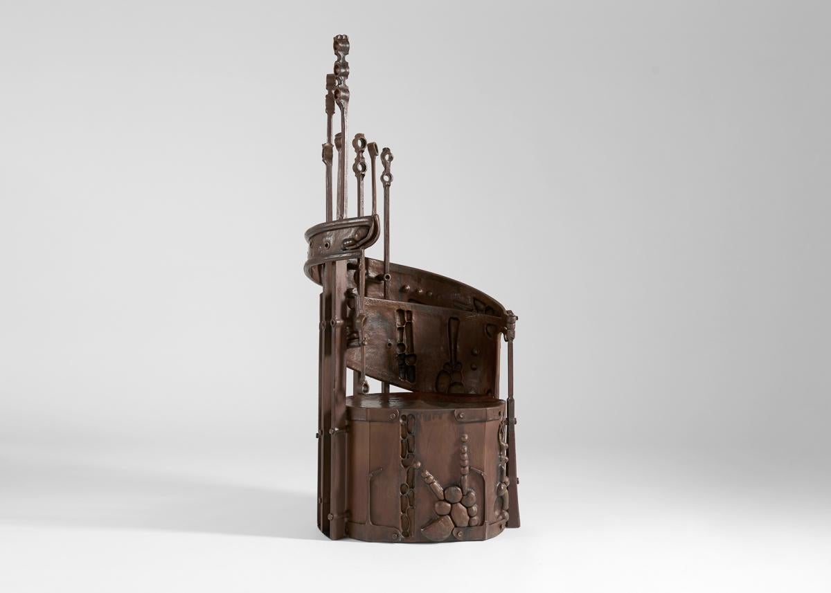 Rachel David, Pollinator Throne I, Sculptural Steel Chair, United States, 2022 For Sale 4