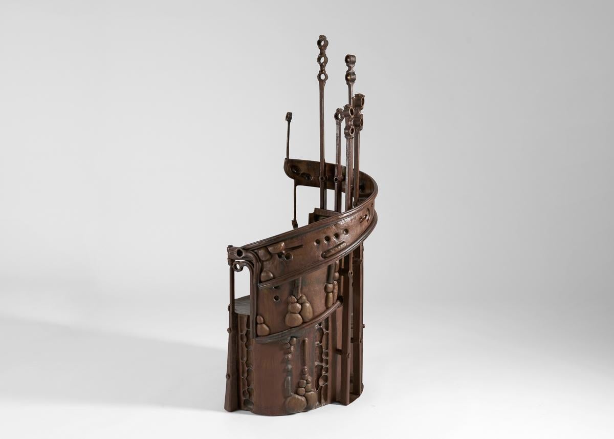 Rachel David believes is little more visceral and compelling than moving steel. Her work, which is inspired by, and focuses on, a wide range of subjects intellectual, political, and social, is executed using tradi­tional and indus­trial forging