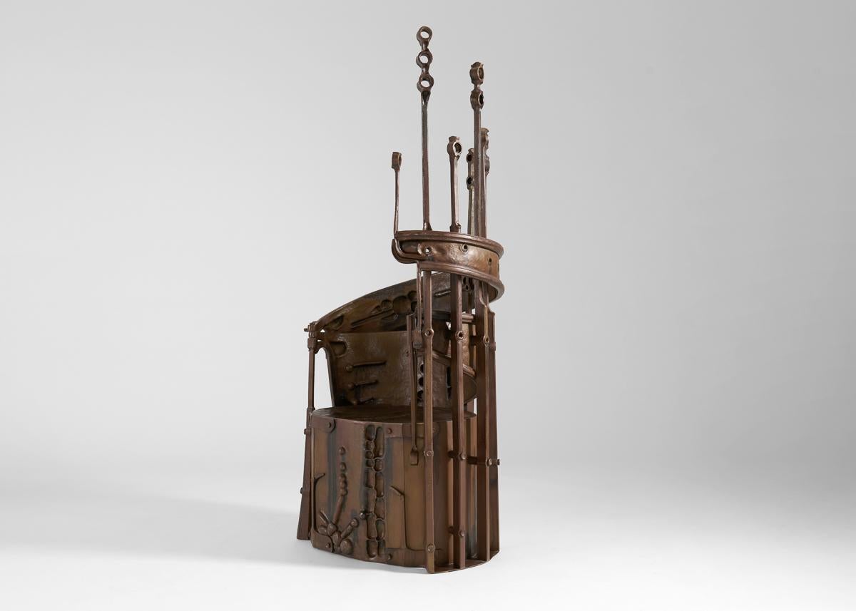 Rachel David believes is little more visceral and compelling than moving steel. Her work, which is inspired by, and focuses on, a wide range of subjects intellectual, political, and social, is executed using tradi­tional and indus­trial forging