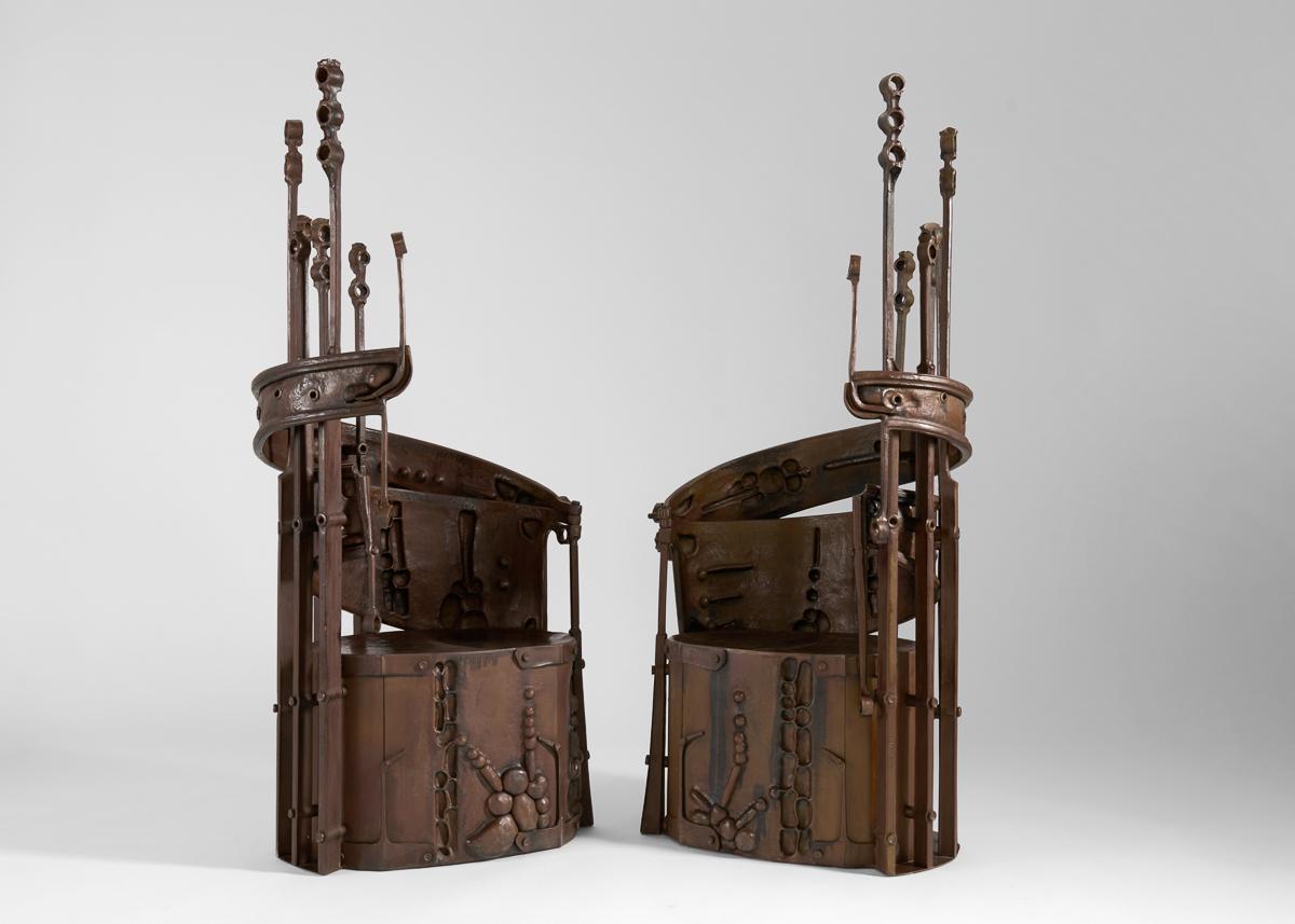 Rachel David, Pollinator Throne II, Sculptural Steel Chair, United States, 2022 For Sale 1
