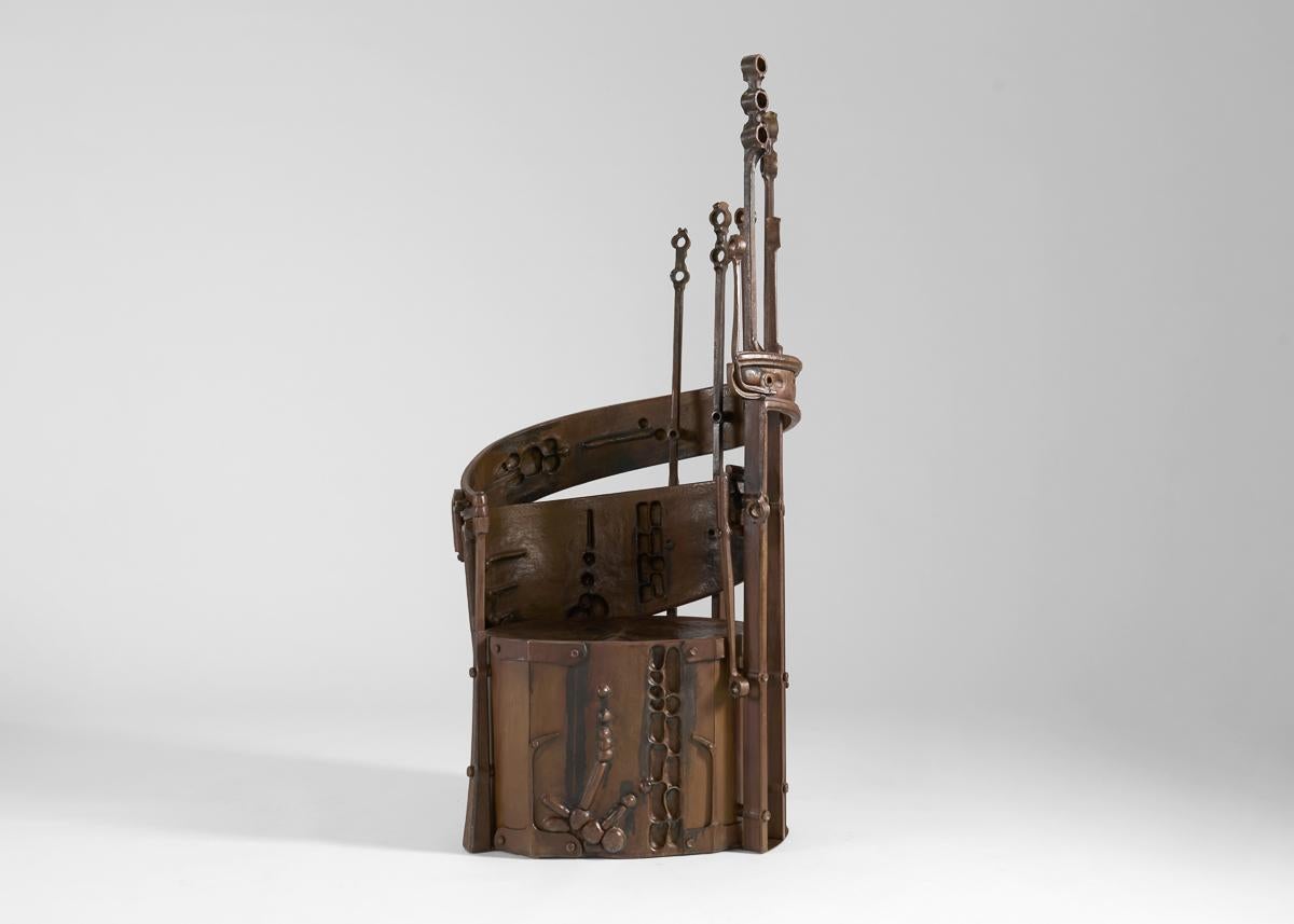 Rachel David, Pollinator Throne II, Sculptural Steel Chair, United States, 2022 For Sale 3