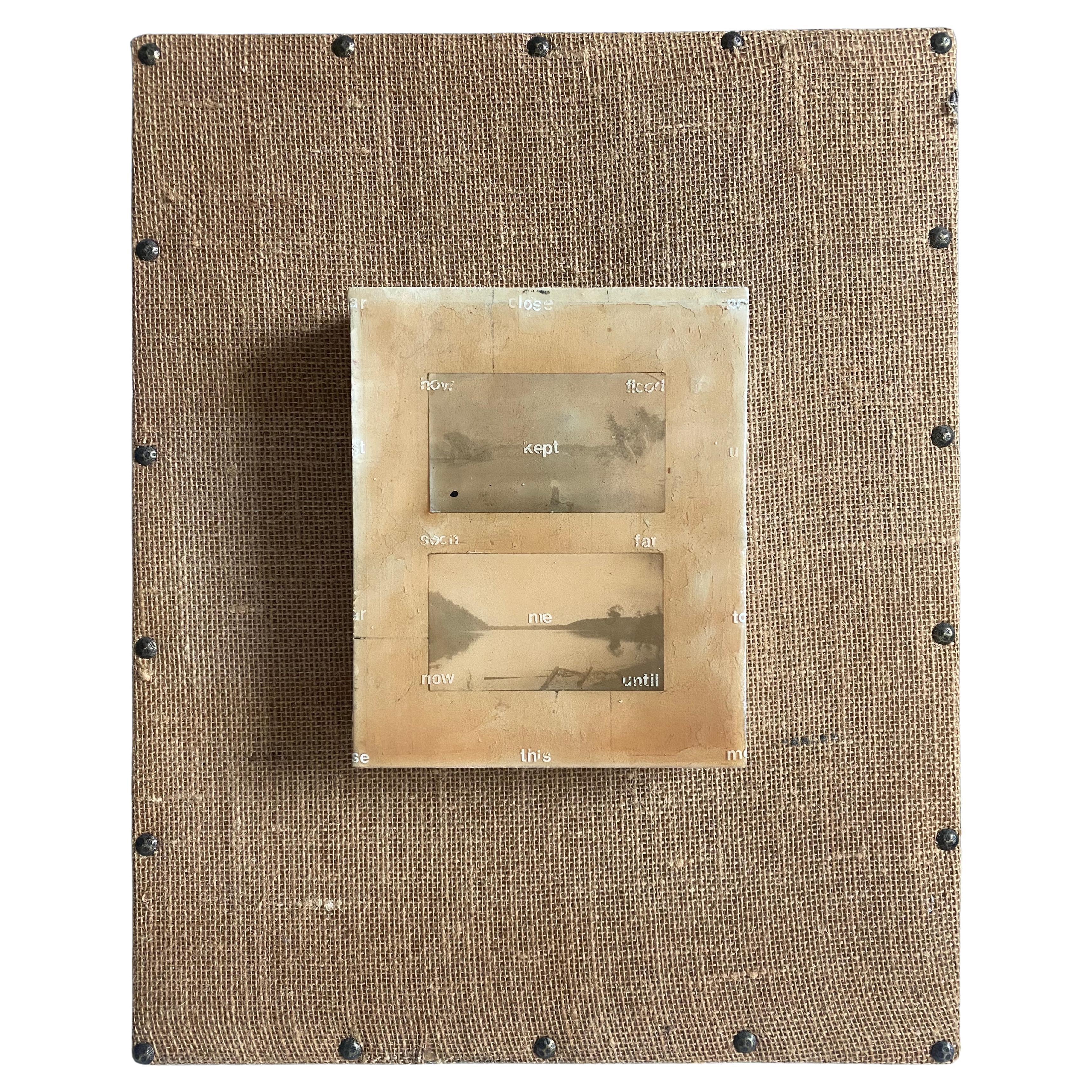 Rachel Denny Collage Painting Photographic Mixed Media Art Piece, 2003