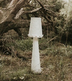 Rachel Floor Lamp in Gypsum and Fiberglass by Brent Warr Studios