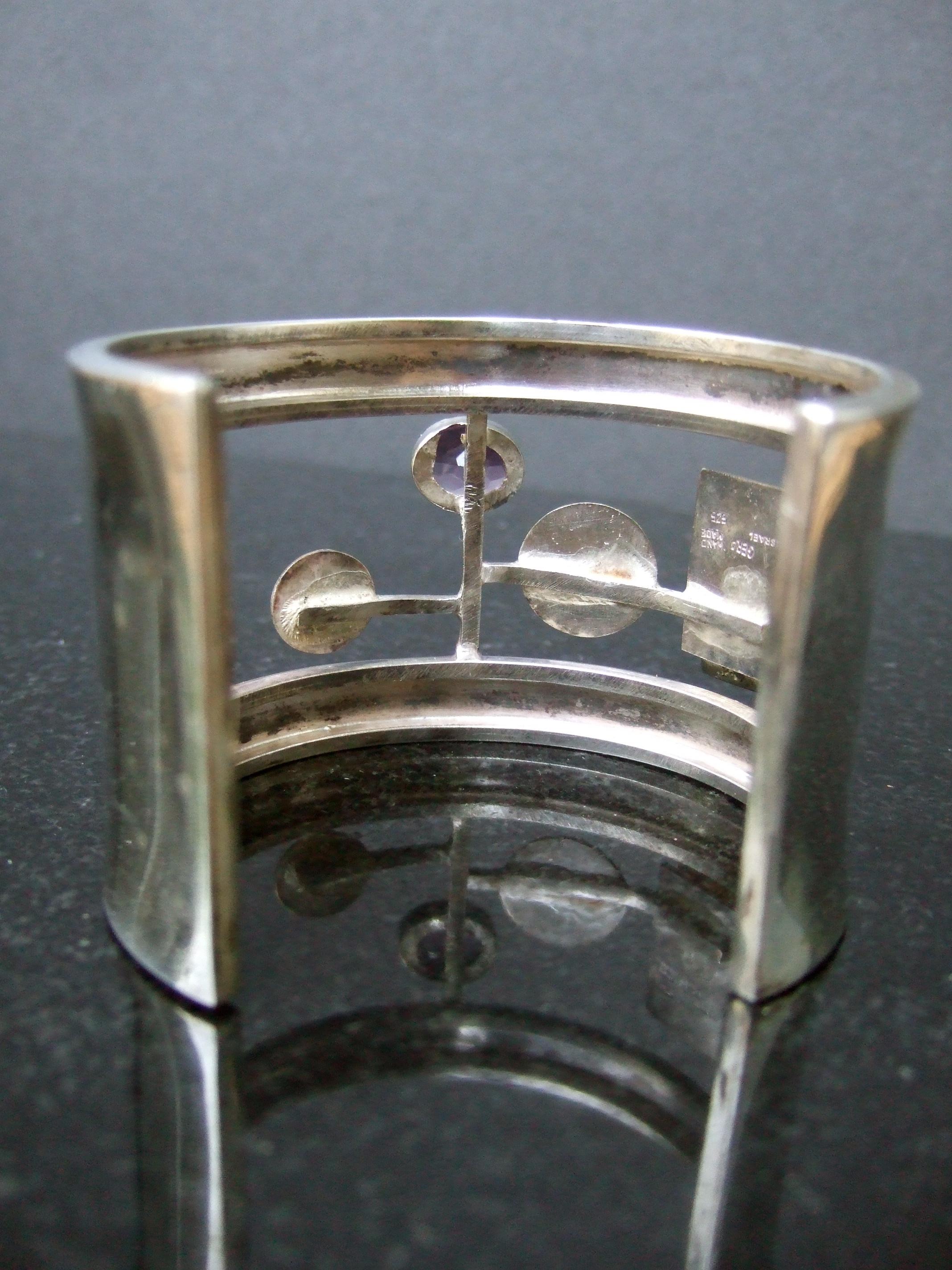 Rachel Gera, bracciale artigianale in ametista di sterlina, anni '90, C.C. in vendita 5