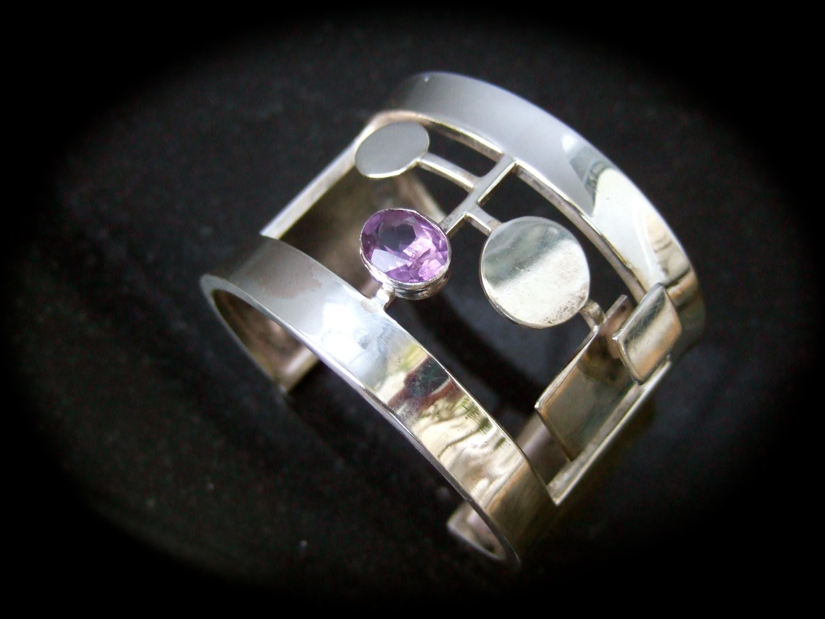 Rachel Gera, bracciale artigianale in ametista di sterlina, anni '90, C.C. in vendita 3