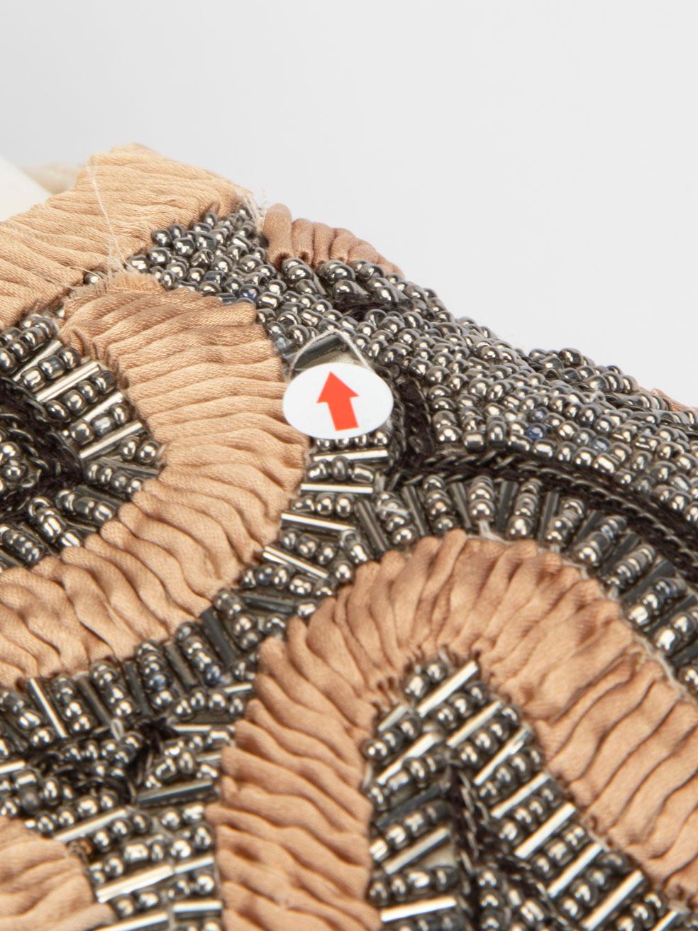 Rachel Gilbert Beige Ruched Embellished Mini Dress Size S For Sale 3