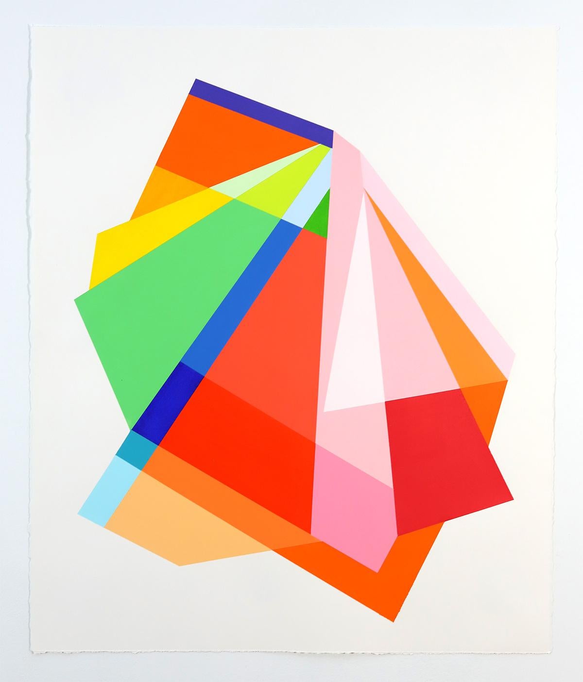 Rachel Hellmann Abstract Painting - Intersect, 2019