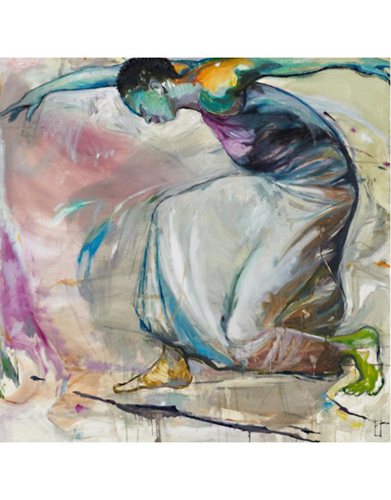 Dancer with Green Foot - Mixed Media Art by Rachel Isadora