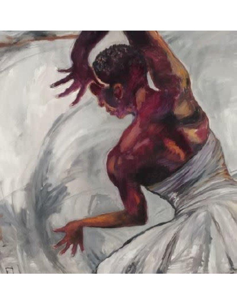 Dancer with White Dress - Mixed Media Art by Rachel Isadora