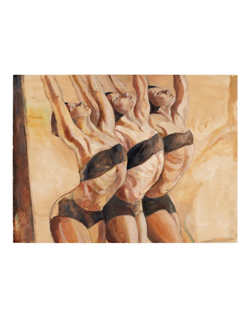 Triple Dancers - Mixed Media Art by Rachel Isadora