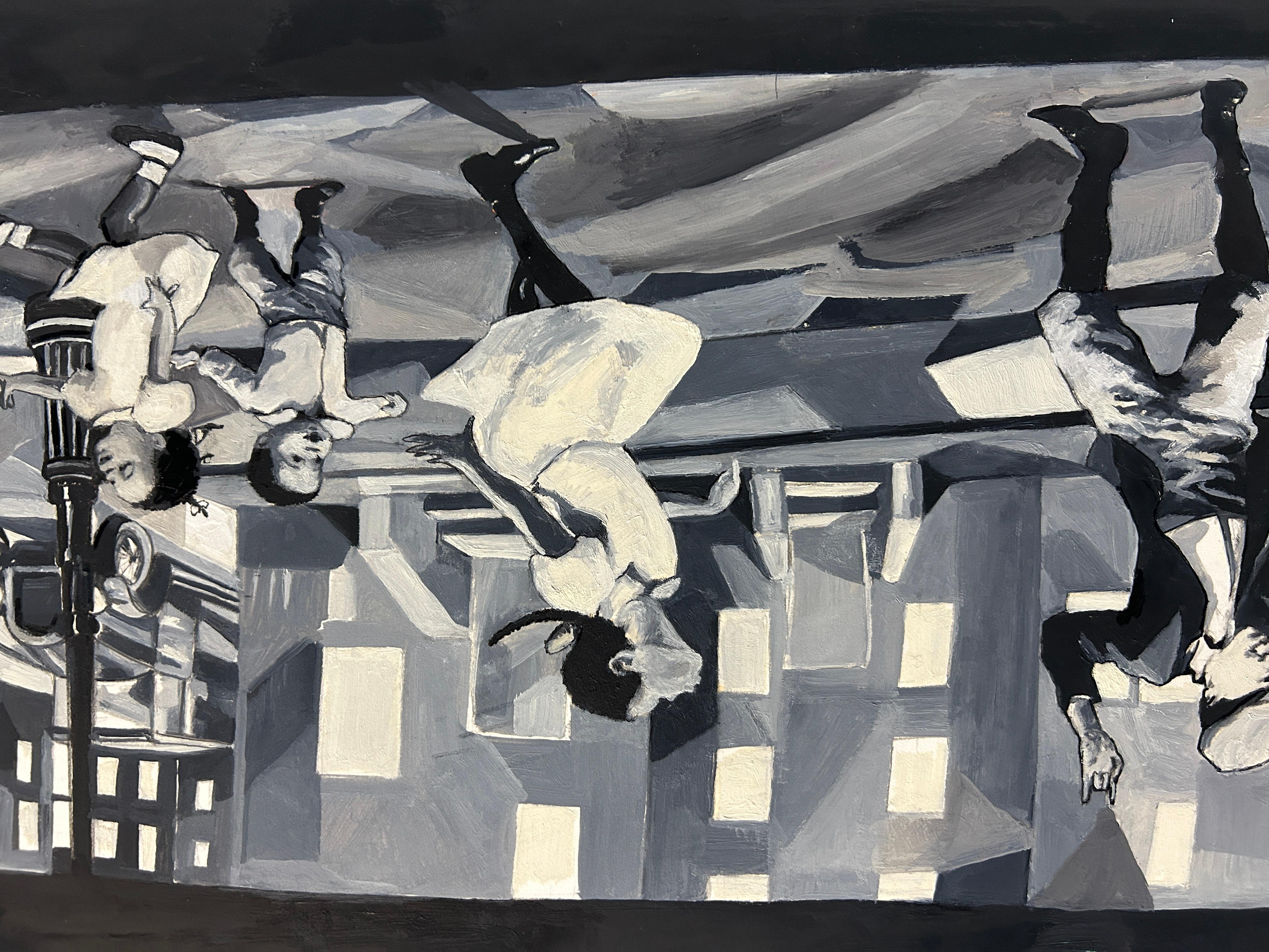 Bring on the Beat Guarda i suoi due piedi - Painting di Rachel Isadora