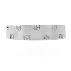 Rachel Koen 0.05cttw Round Cut Diamond Band Ring 18K White Gold