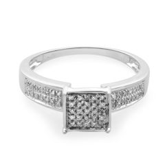Rachel Koen 0.25Cttw Diamond Cocktail Ring 14K White Gold