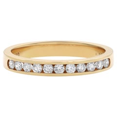 Rachel Koen Bague d'alliance en or jaune 18 carats avec diamants taille ronde 0,32 carat