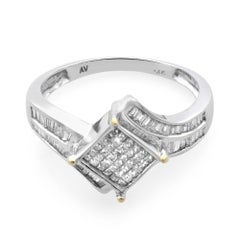 Rachel Koen 0.50Cttw Baguette Cut Diamond Ladies Ring 14K White Gold