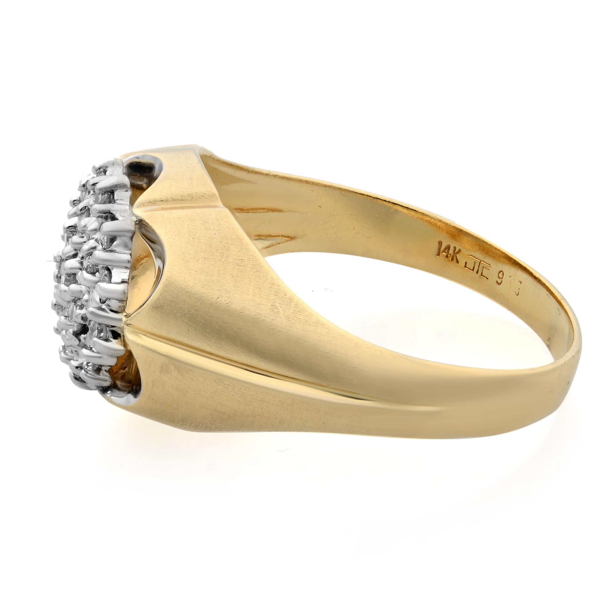 Rachel Koen: 14 Karat Gelbgold Damenring mit 0,50 Karat Diamant (Moderne) im Angebot