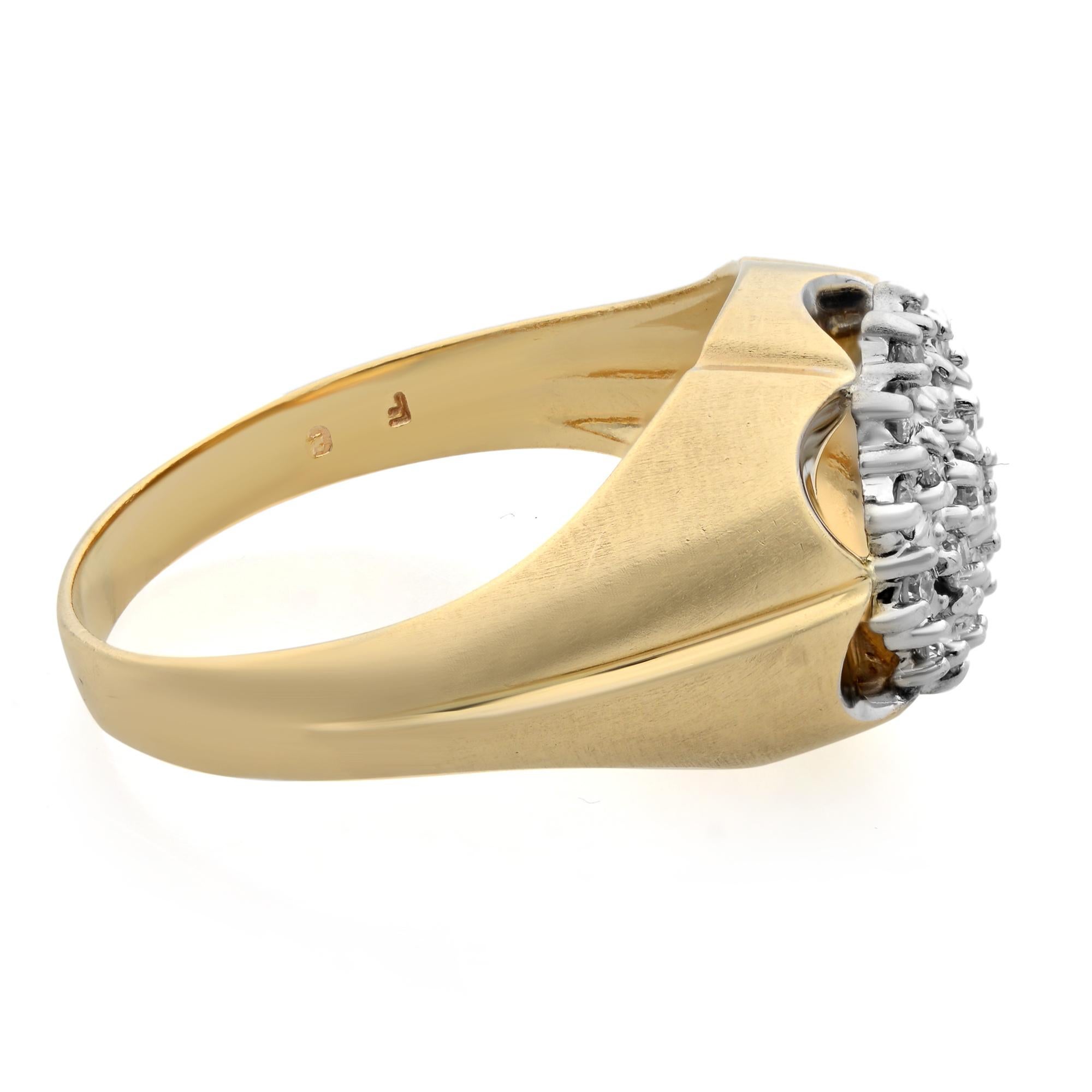 Rachel Koen: 14 Karat Gelbgold Damenring mit 0,50 Karat Diamant im Zustand „Hervorragend“ im Angebot in New York, NY