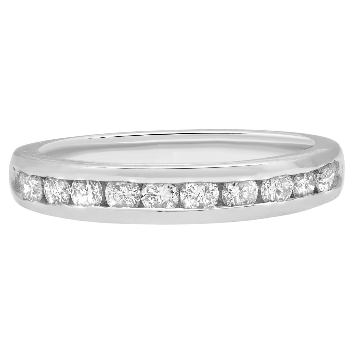 Rachel Koen 0.50cttw Diamond Wedding Band Ring Platinum For Sale