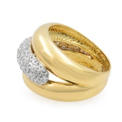 Rachel Koen 0.50cttw Pave Set Diamond Ladies Ring 14K Yellow Gold