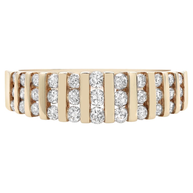 Rachel Koen 0.50Cttw Round Cut Diamond Ladies Band Ring 14K Yellow Gold ...