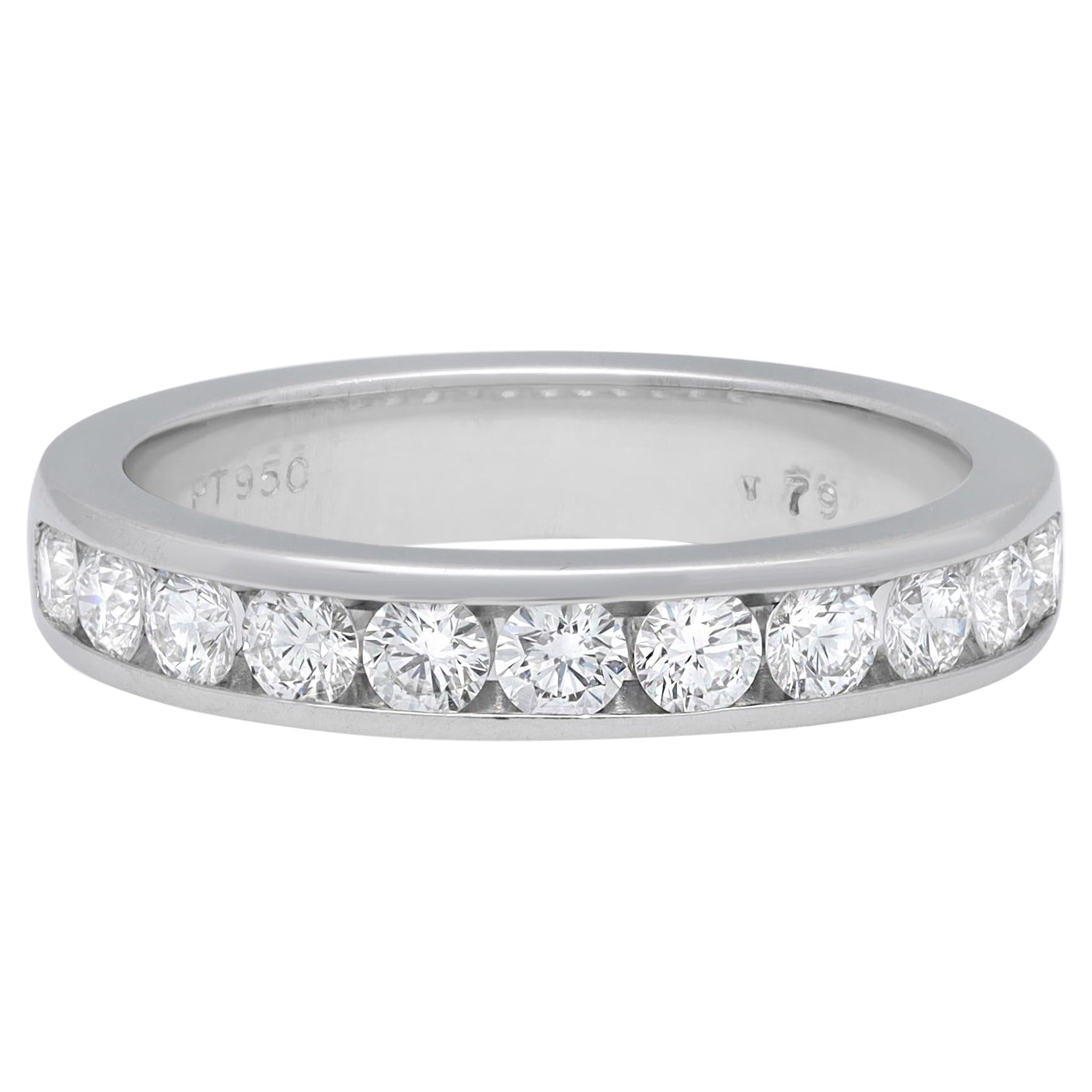 Rachel Koen 0,79 Cttw Round Diamond Wedding Eternity Band in platino