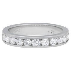 Rachel Koen 0,79 Cttw Round Diamond Wedding Eternity Band in platino