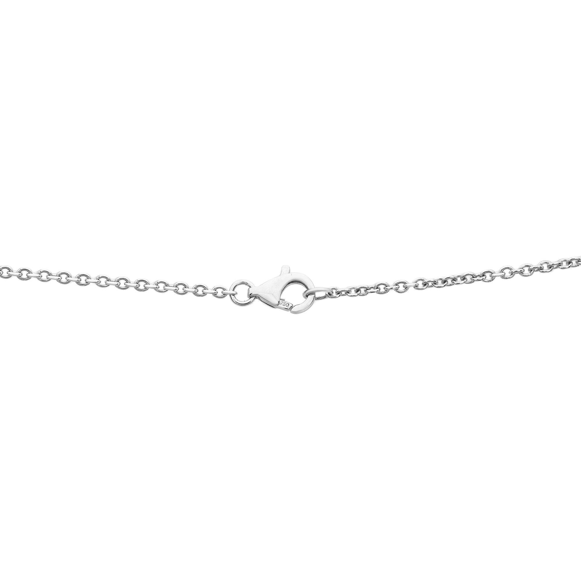 Rachel Koen 1.00Cttw Baguette Cut Diamond Cluster Collana in oro bianco 18K In condizioni Nuovo in vendita a New York, NY