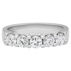 Rachel Koen 1.00Cttw Round Cut Diamond Wedding Band Ring 14K White Gold