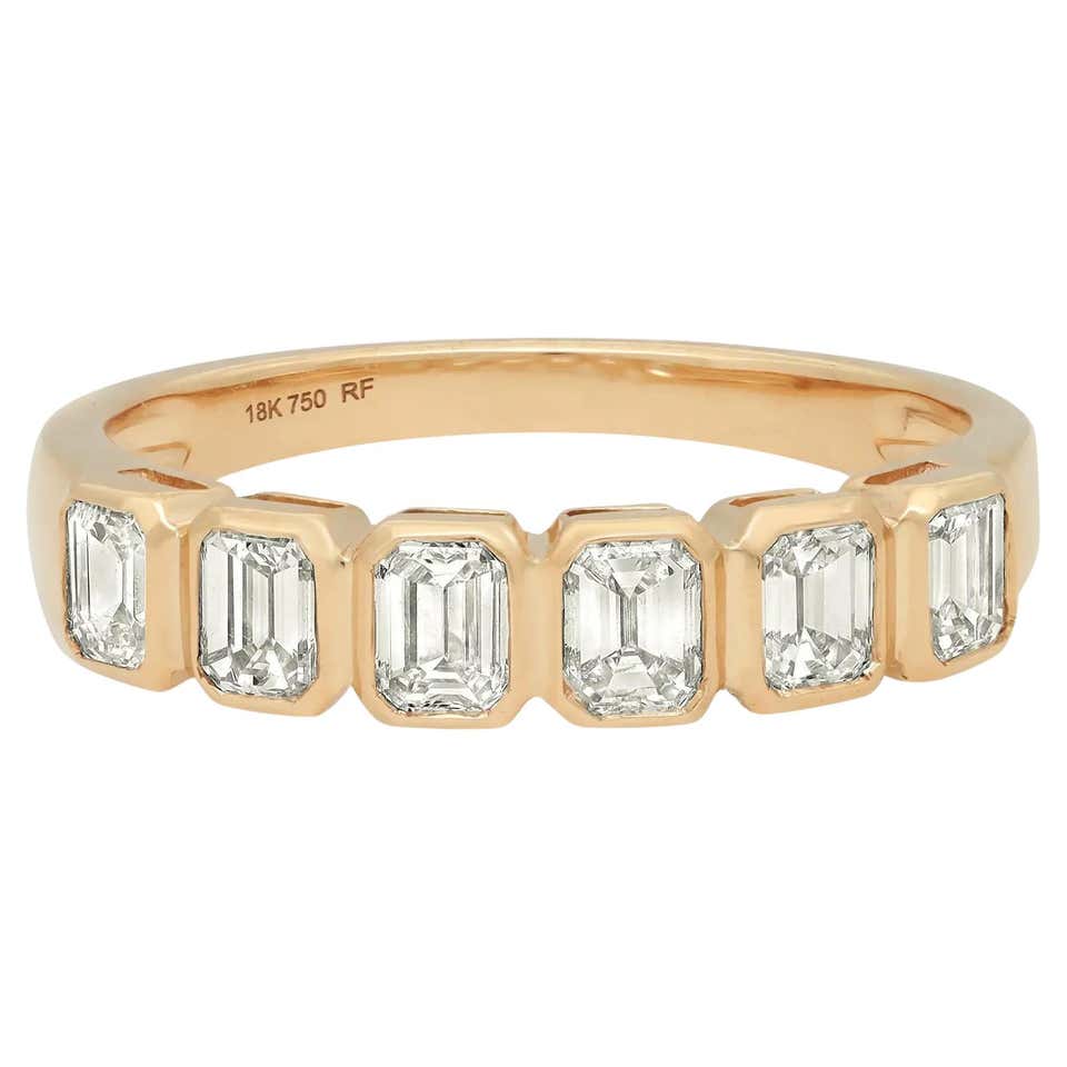 Emerald Cut Band Rings - 660 For Sale at 1stDibs | emerald cut band ring