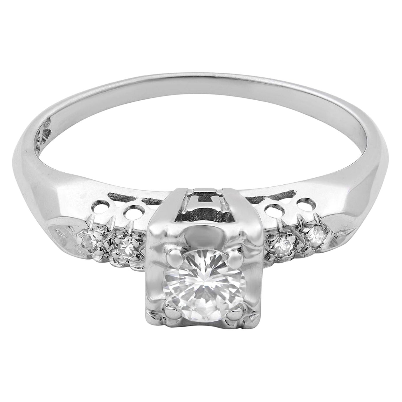 Anello di fidanzamento con diamante Rachel Koen in oro bianco 14 carati 0,25 carati