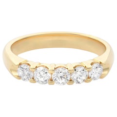 Rachel Koen 14 Karat Yellow Gold Diamond Ladies Wedding Band 0.50 Carat