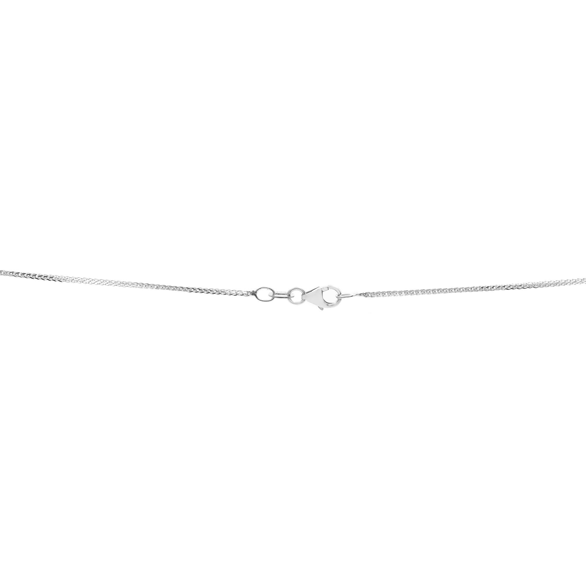 Women's Rachel Koen 14k White Gold Diamond Cross Pendant 0.37cttw For Sale