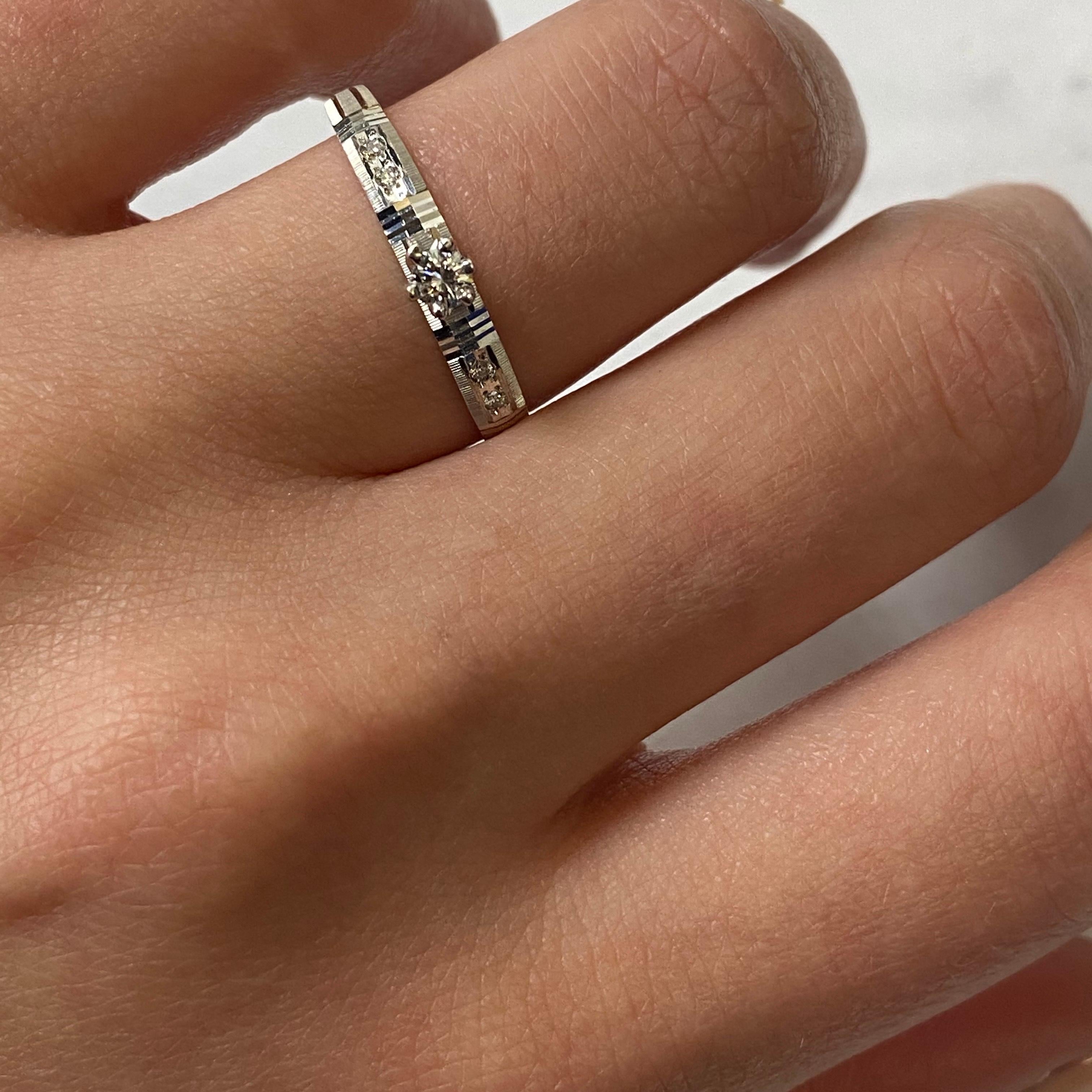 Rachel Koen 14 Karat White Gold Diamond Engagement Ring 0.15 Carat 1