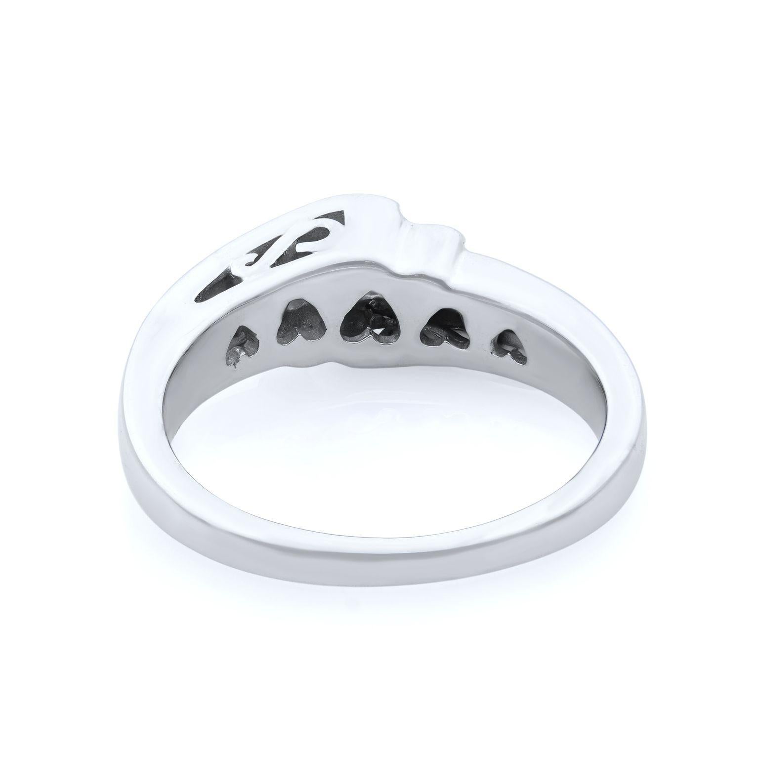 Round Cut Rachel Koen 14K White Gold Diamond Engagement Ring 0.60Cttw For Sale