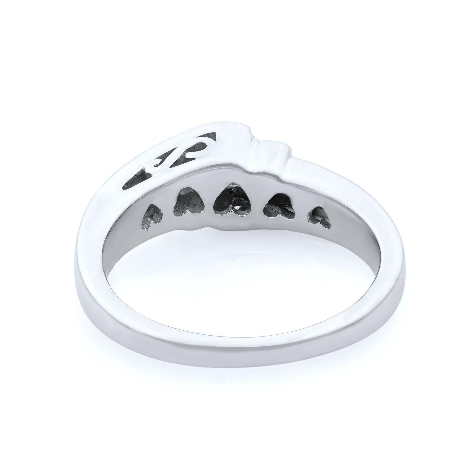 Verlobungsring, 14 Karat Weißgold Diamant 0,60 Gesamtkaratgewicht (Rundschliff)