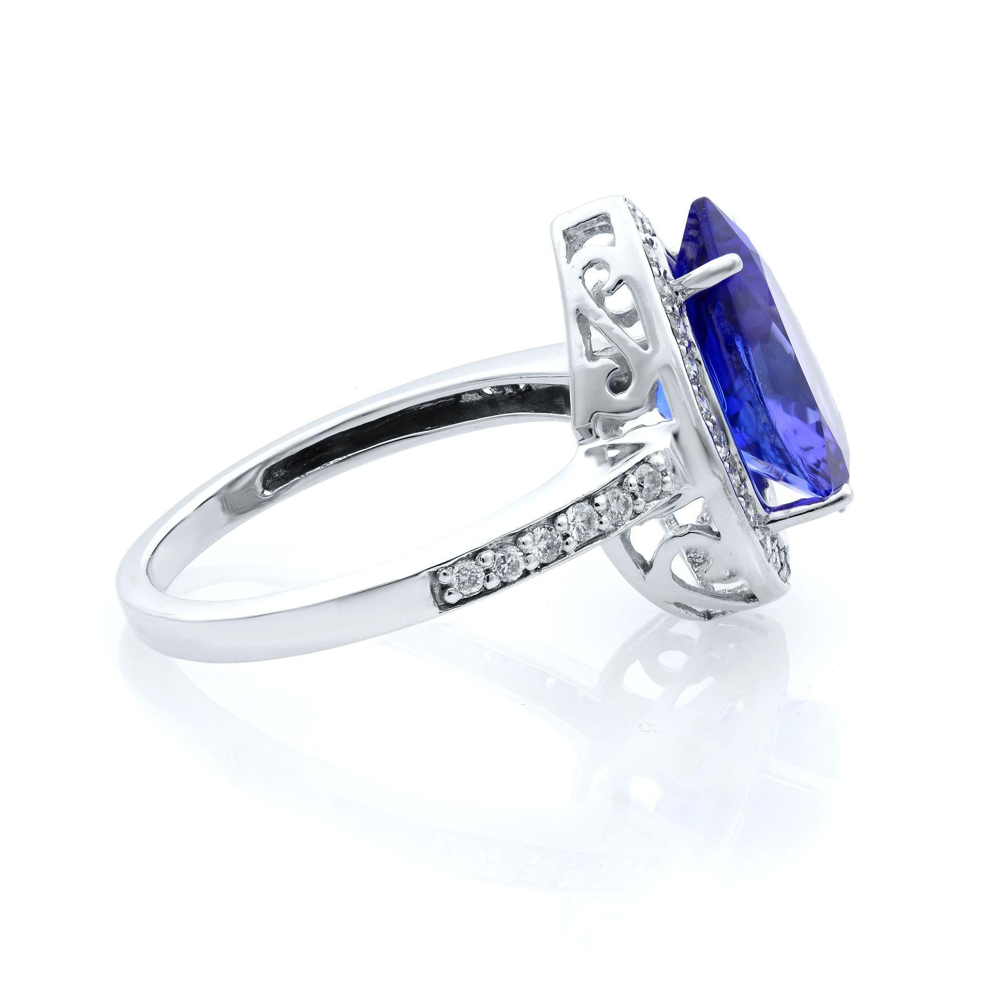 pear shape tanzanite ring