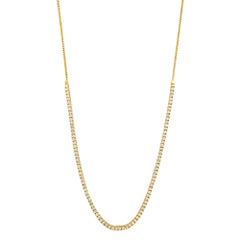 Rachel Koen 14k Yellow Gold Bolo Diamond Necklace 3.20cttw
