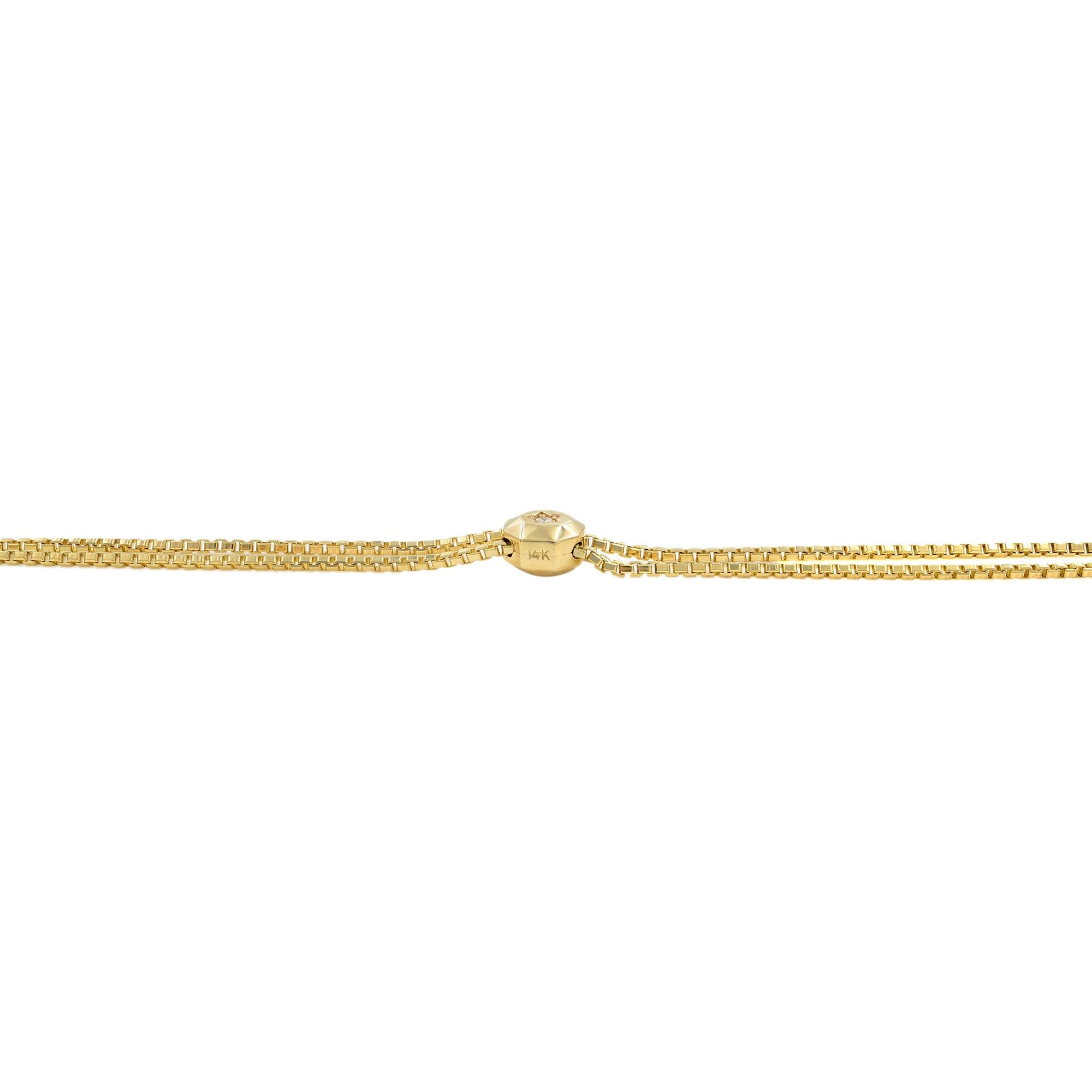 Women's Rachel Koen 14k Yellow Gold Bolo Diamond Necklace 3.20cttw