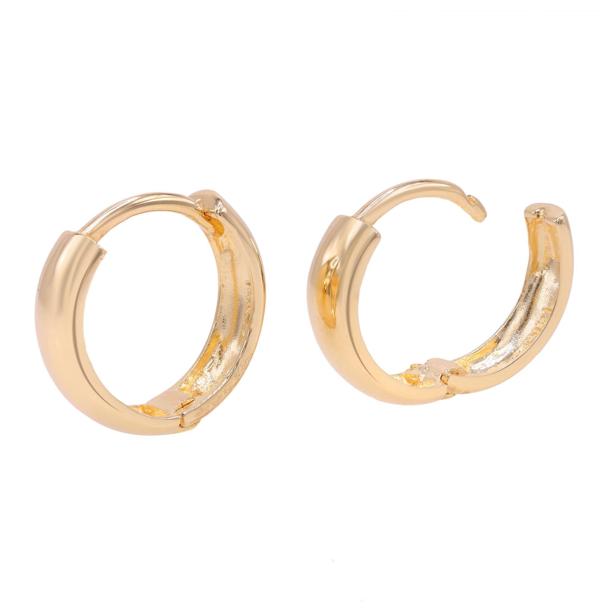 12mm gold huggie earrings