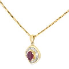 Rachel Koen 1.75ctw Rubies 0.50ctw Diamonds Ladies Jewelry Set 14K Yellow Gold