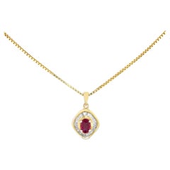 Rachel Koen 1.75ctw Rubies 0.50ctw Diamonds Ladies Jewelry Set 14K Yellow Gold